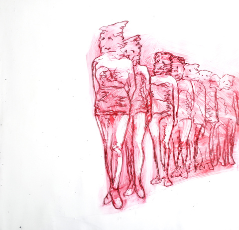 New Ladies Winter of the Lonely Ghosts oil paint and encaustic wax on board