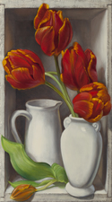Denise Mickilowski  Flower Paintings oil on panel