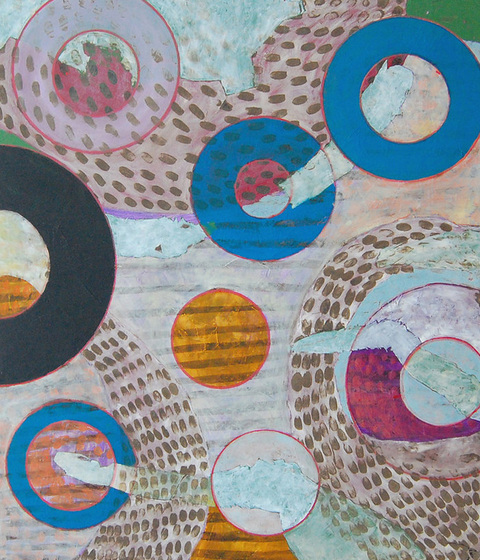 Composition #46 Quirk Gallery Show mixed media on panel
