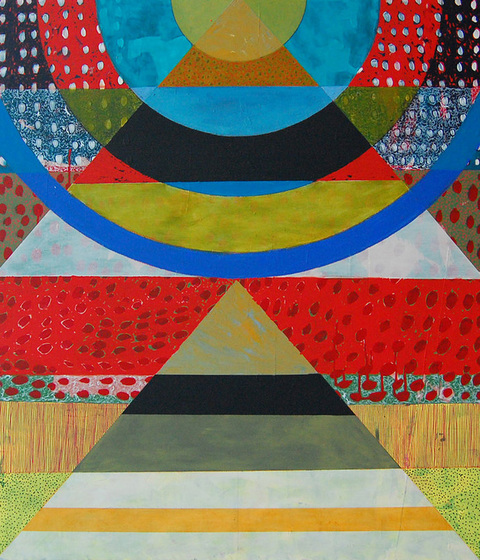 Composition #64 Quirk Gallery Show mixed media on panel