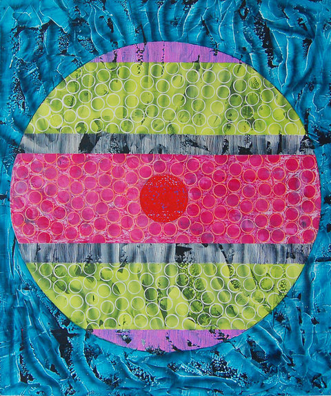 Composition #59 Quirk Gallery Show mixed media on panel