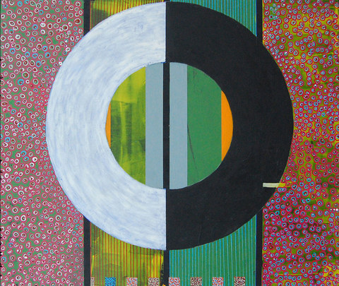 Composition #51, Quirk Gallery Show mixed media on panel