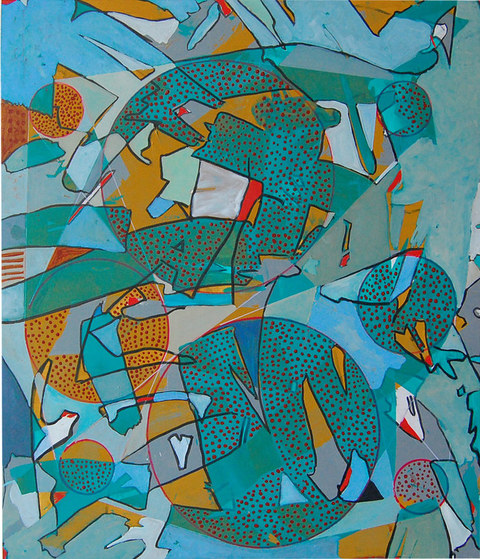 Composition #48 Quirk Gallery Show mixed media on panel