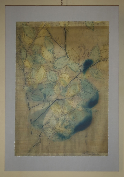 Peering Beech Creatura Botanica: Human and Plant Forms Conjoined collagraph on cotton ultrachrome photo print mounted on stretched canvas