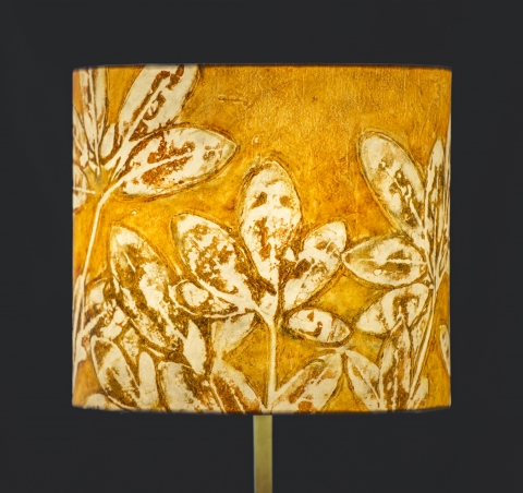 Rhododendron in burnt orange (graphic relief) Belfast Bay Shade Company: Handcrafted Lampshades This versatile drum shade can be used as a pendant for track lighting, swag set and hardwire ceiling canopies with single socket pendant, and with candelabra. This shade can also be used on floor and table lamps with conventional harps and adapted for washer-top shade fitters.