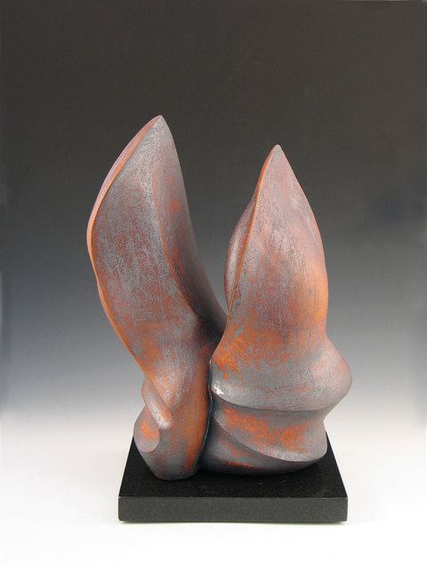 Elaine Lorenz Knife Edge Series  Ceramic, oxide stain