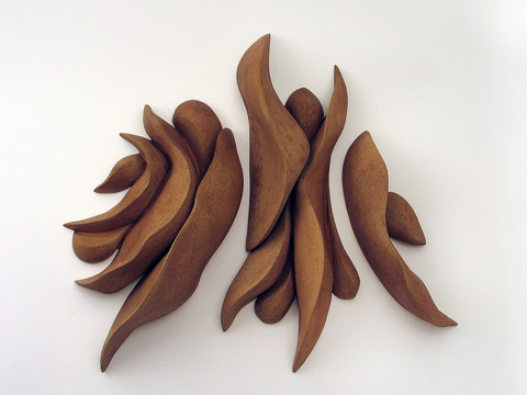 Elaine Lorenz Wall Sculptures Ceramic, acrylic stain