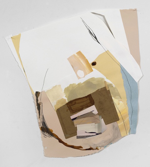 Yellow Direction Dunluce Drive Paper, photographs, ink & graphite