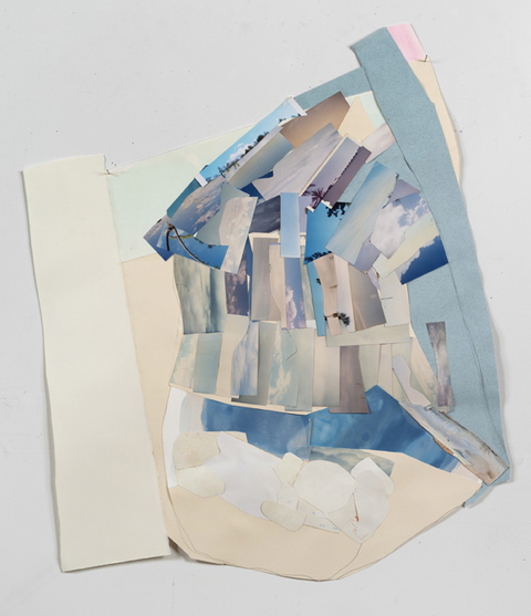 Heavenly Blue Dunluce Drive Paper, photographs, ink & graphite