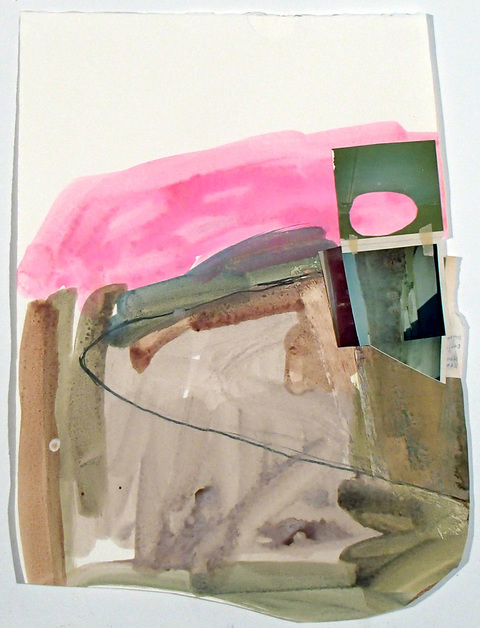 Number 8 (Roofline Pink) Dunluce Drive old photographs, paper, ink