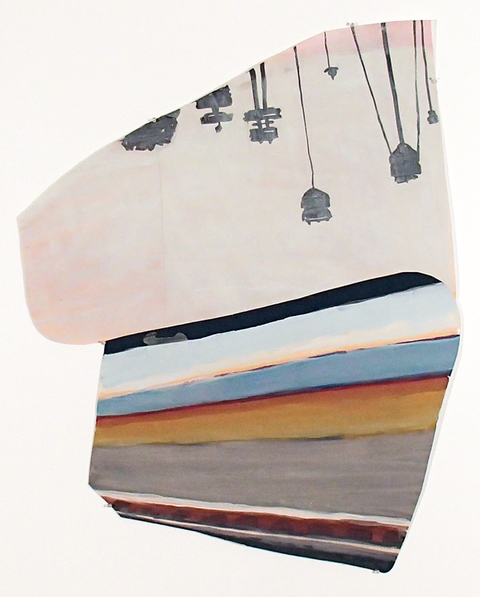 LA Skyline Remnants acrylic, ink & gesso on paper