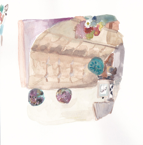 3 Pillows Remnants watercolor