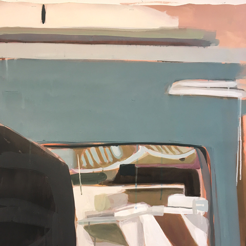 Marina Jeep(detail) Remnants acrylic, ink & gesso on paper