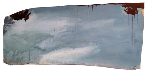 Treetop Blue Remnants acrylic, ink & gesso on paper