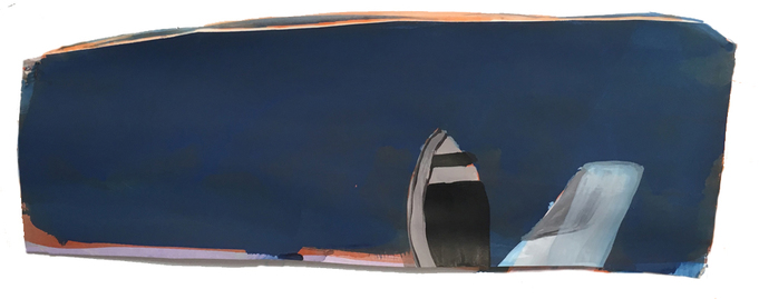 Tailwind Blue Remnants acrylic, ink & gesso on paper