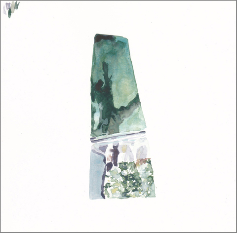 Underwater Emerald Remnants Watercolor