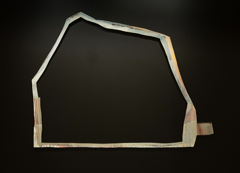 Empty White Box "Say, sea," Happy Lucky No. 1 Gallery Acrylic, ink, gesso on paper mounted on wood