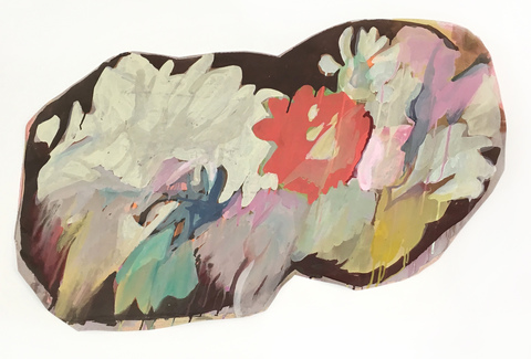 Centerpiece "Say, sea," Happy Lucky No. 1 Gallery Acrylic, ink, gesso on pillowcase