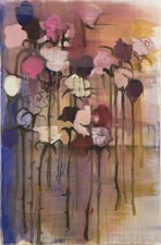 Elizabeth Riggle Roses gouache and watercolor on paper