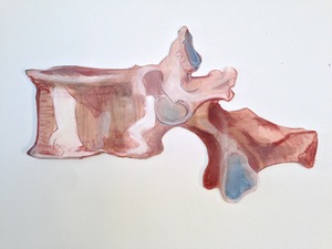 Elizabeth Riggle Drawings Conte and Gouache on Paper