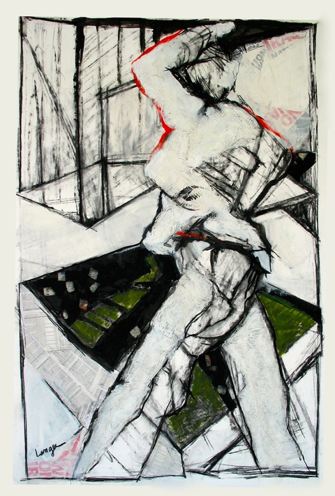 LIDA I Figures & Portraits Acryllic, Charcoal, & Collage