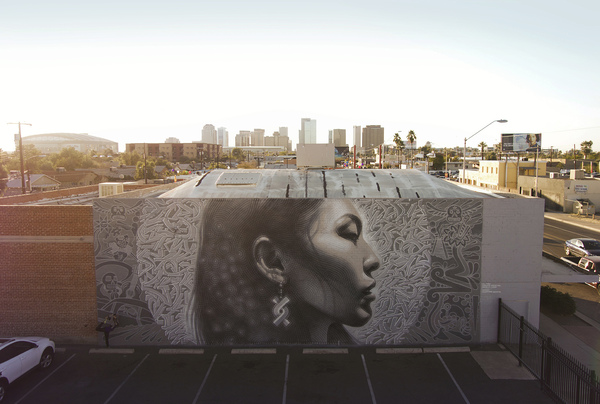 "Nuestra Gente" : New mural in Phoenix EL MAC Murals/Outdoors aerosol