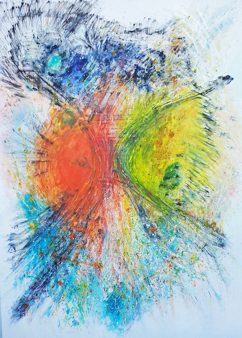 The Contradictions of Peace Elyssa Wortzman Acrylic and mixed media on canvas