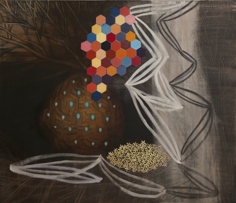 Flight Pattern Pollination Oil on linen