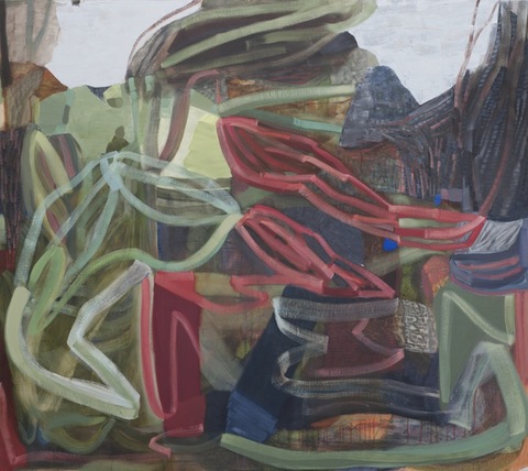 There and Here Walk The Line Oil on linen