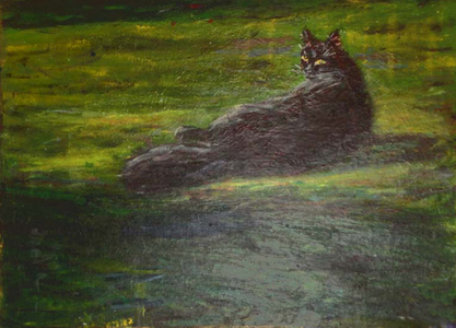 Fred Adell - Wildlife Artist Cats - Domesticated acrylic on canvas panel