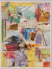 Garvey Rita  Art & Antiques Robert Natkin (1930-2010) Mixed media and paper collage on canvas