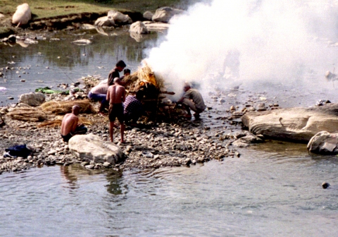 Cremation Nepal George Megrue Color photograph