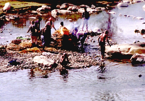 Cremation Ablutions George Megrue Color photograph
