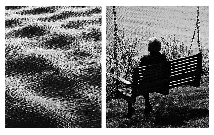 Reflections George Megrue Black & White photograph (diptych)
