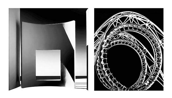 Spaces George Megrue Black & White photograph (diptych)