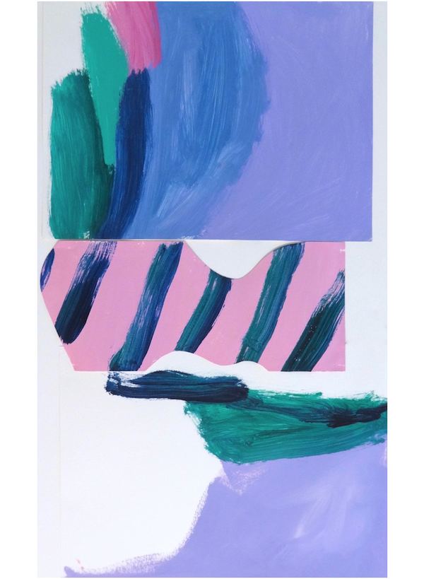 Spirit HARRIET BELLOWS collage paint on cut paper, 2019