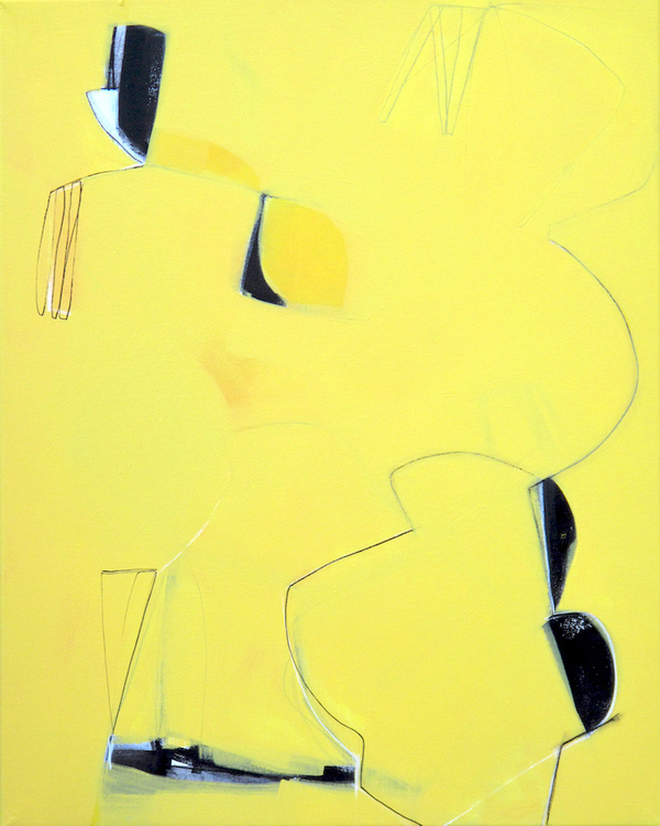 Yellow Dream II HARRIET BELLOWS paintings acrylic and ink on canvas, 2017-18