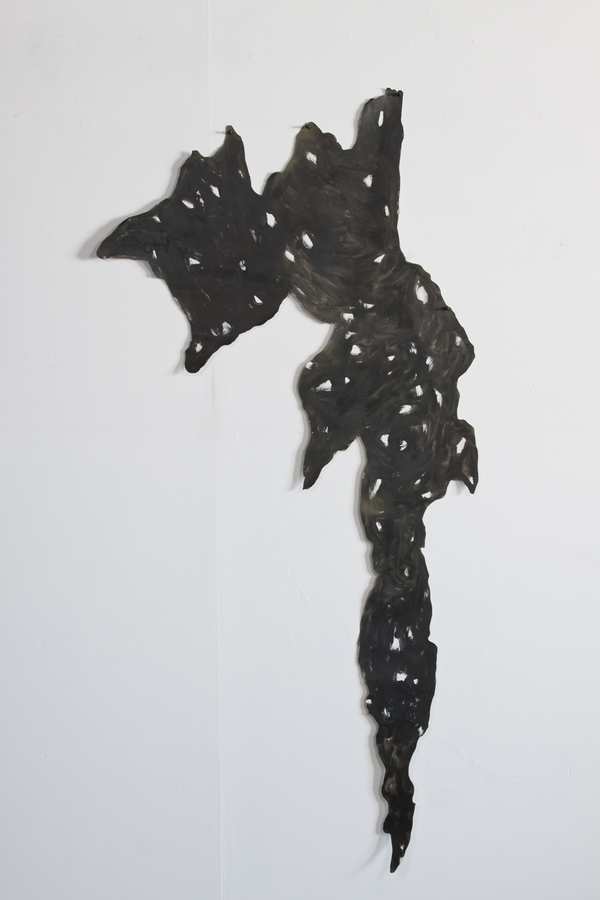 Bad Tracking The Ambassadors, Carl & Sloan Contemporary, 5/2016 Oil and Spray-paint on Canvas and Tacks