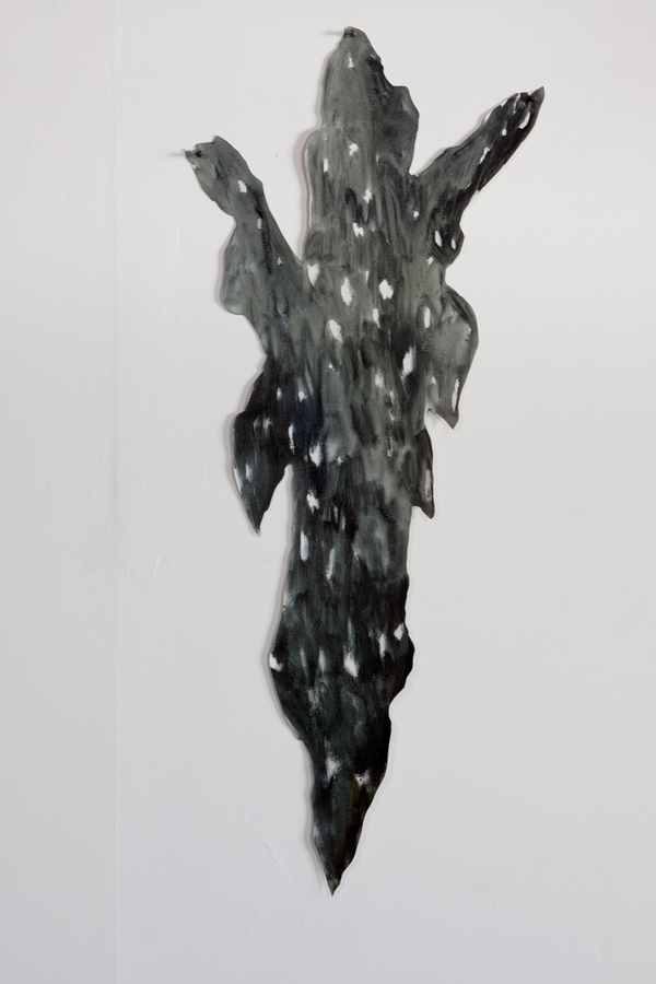 The Blade 1 The Ambassadors, Carl & Sloan Contemporary, 5/2016 Oil and Spray-paint on Canvas and Tacks