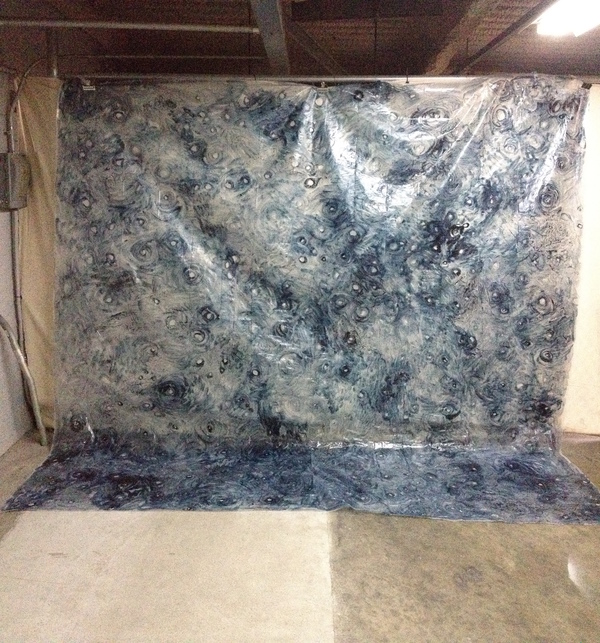 Lost Lake (studio shot) The Space Born, Egyptian Art & Antiques, 6/2016 Oil on plastic
