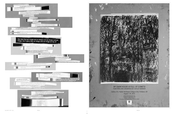 "My Dark House is Full of Comets" Broadside Works Past Collage printed on newsprint