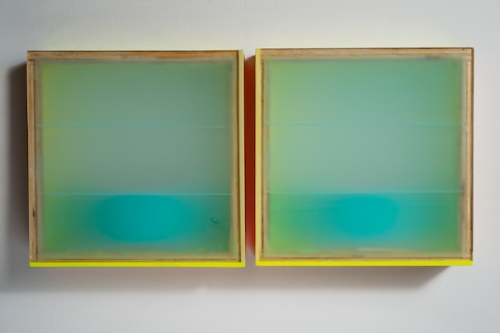 Luminous Flux (2013) HEATHER HUTCHISON WORKS 2010-2014 Birch, Plexiglas, tape, pigment, enamel, aluminum.