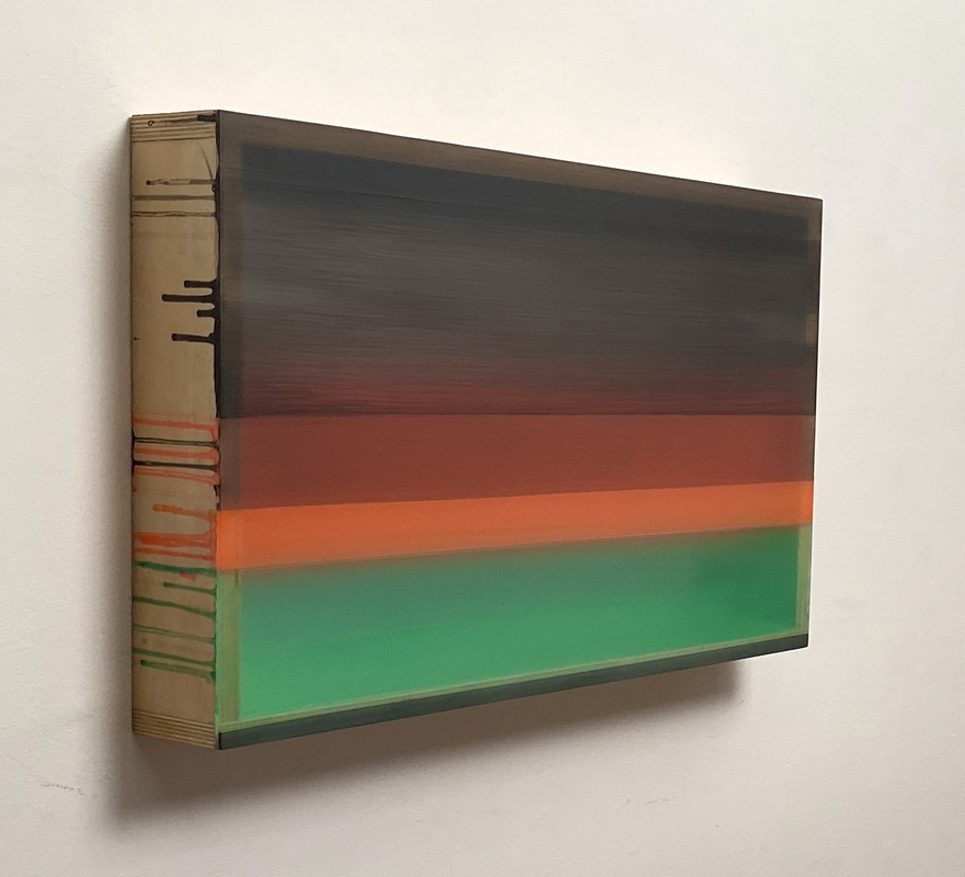Deforestation (sideview) HEATHER HUTCHISON WORKS 2015-2019 Mixed media, reclaimed Plexiglas, birch plywood box