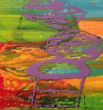 workshop image Gallery Silkscreen onto encaustic