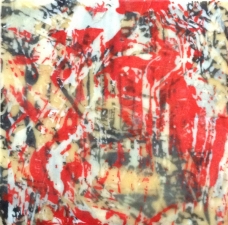 workshop image Gallery silkscreen on encaustic