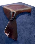 HJ BOTT 	SCULPTURE, DoV Unique patinated and polished silicon bronze fitted on a purposeful pedestal