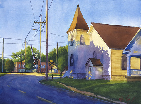 September Morning Hulsey Trusty Studios Watercolors Watercolor