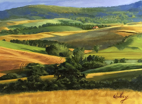 Sunrise in Tuscany Hulsey Trusty Studios Oils oil