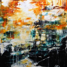 Imogen Gallery Darren Orange Oil on Canvas