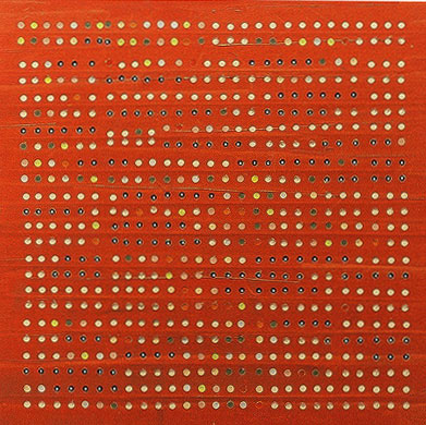 Dot Painting Painting Acrylic, paper, ink